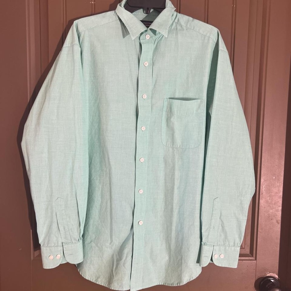 Roundtree & Yourke men's shirt Green, Large 100% Cotton